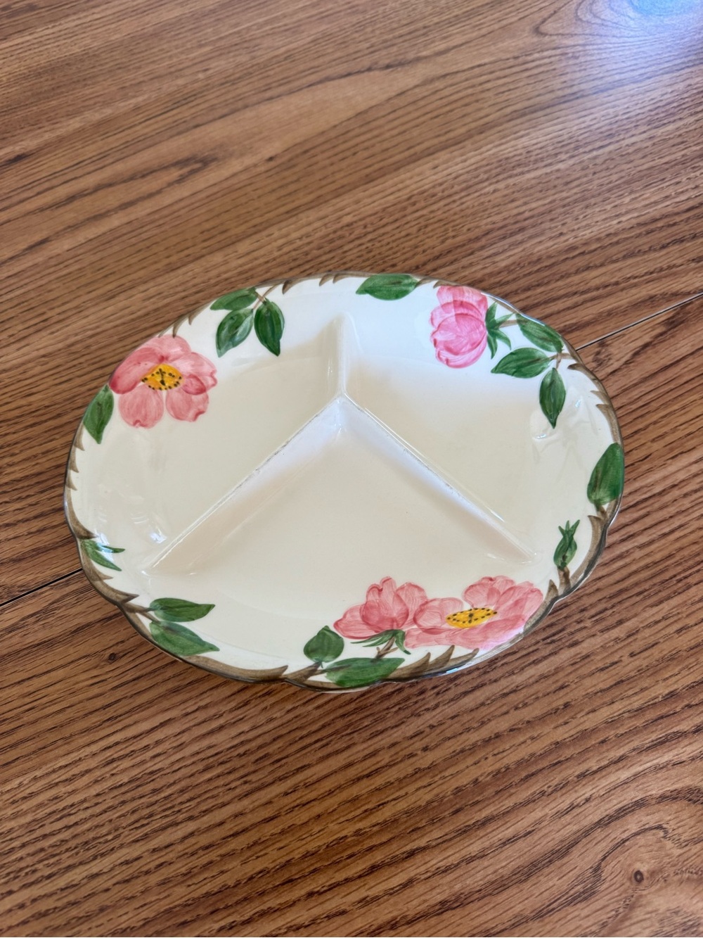 vintage Franciscan Desert Rose Divided Child's Plate three-compartments